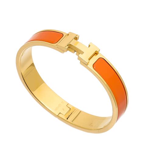 hermes orange bracelet|hermes clic h price.